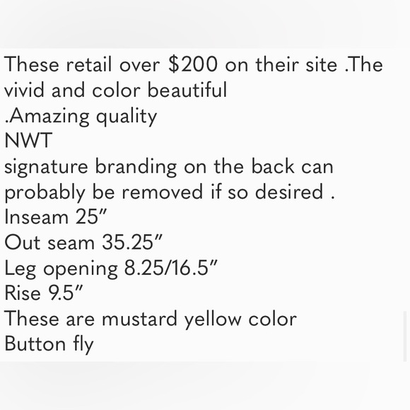 NEW SANDRINE ROSE X FREE PEOPLE WIDE LEG YELLOW HIGH RISE CROP JEANS 25, NWT - Picture 12 of 12